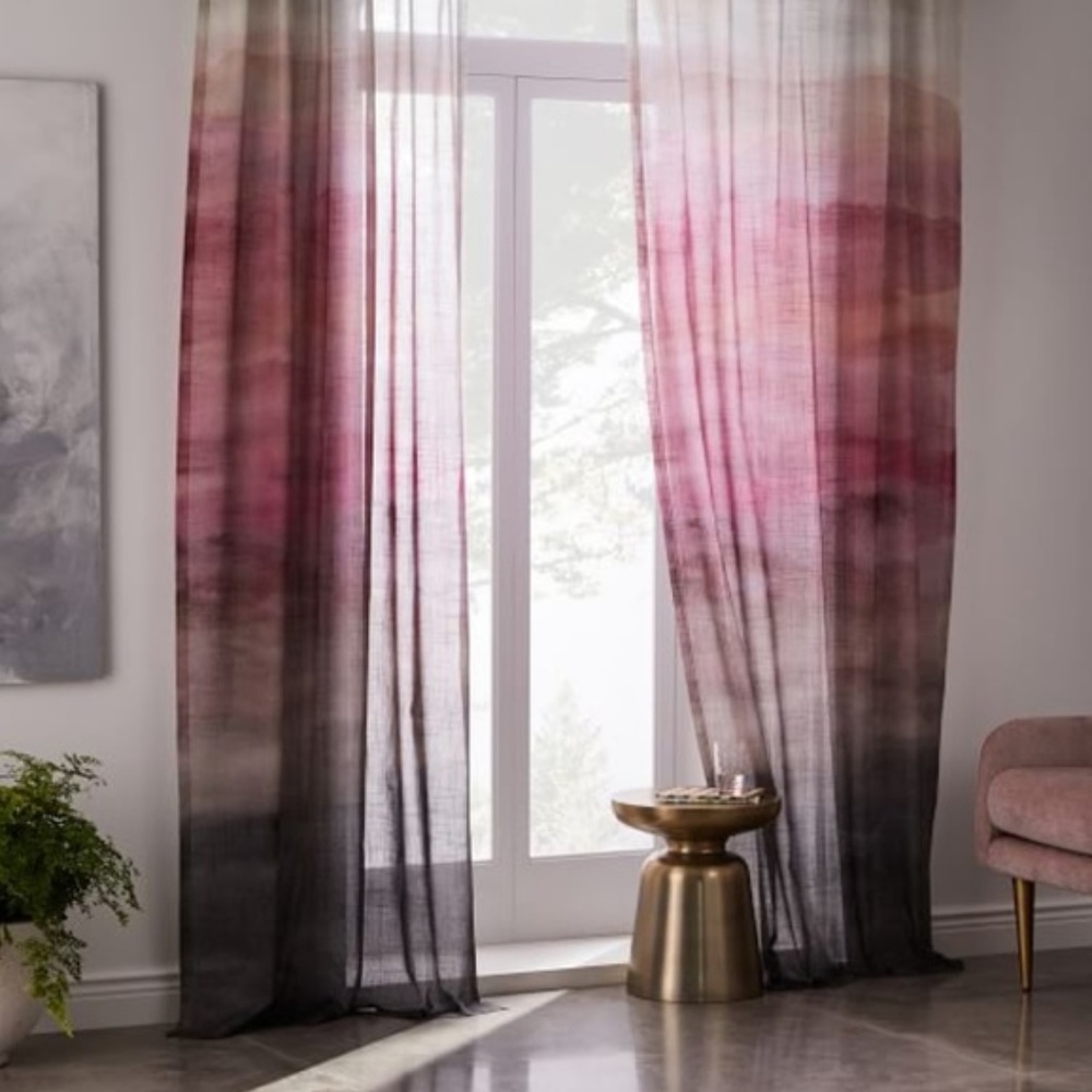 West Elm 96" Painted Ombre Curtains - Set #2